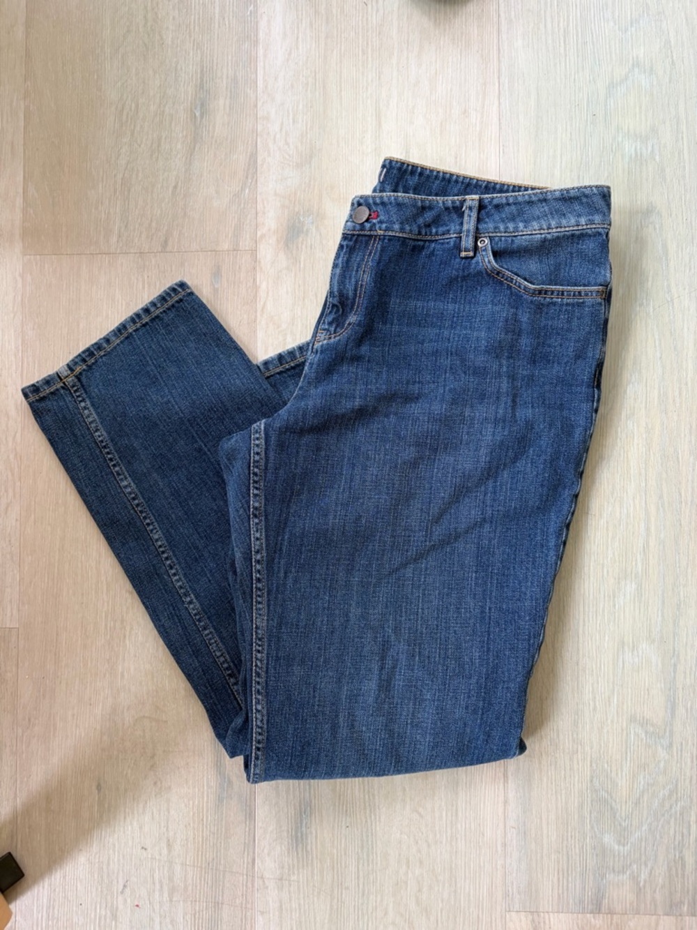 J. Jill Women's Straight Leg Jeans in Dark Blue Denim